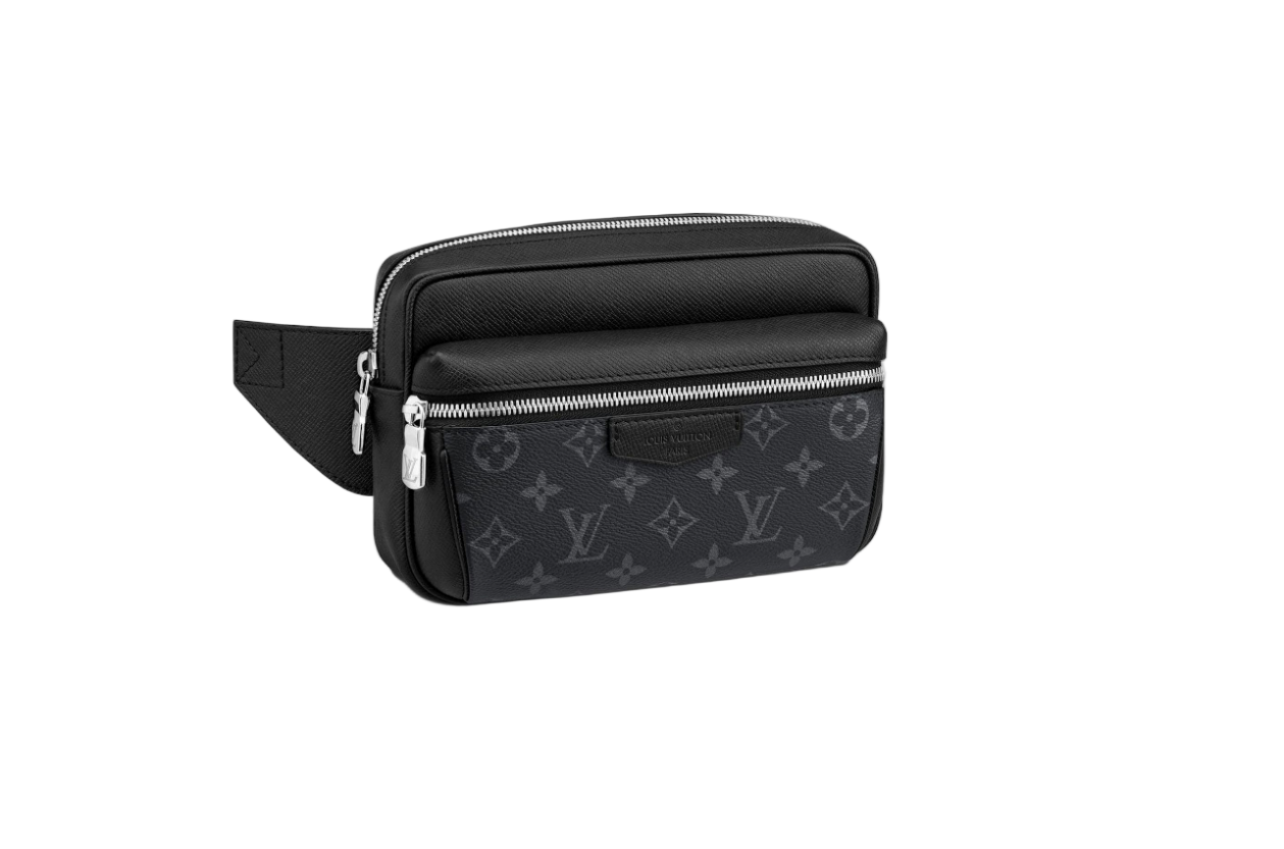 Sacoche Louis Vuitton banane d’extérieur Monogram Eclipse Taiga Noir