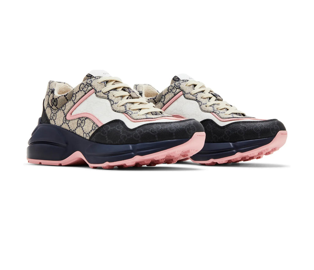 Gucci Wmns Rhyton Sneaker 'Beige Blue Monogram'